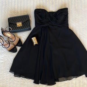 White House Black Market Strapless Black Dress